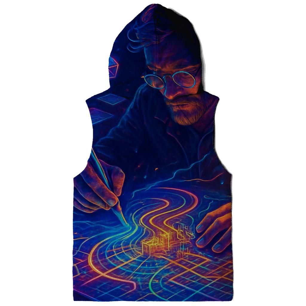 Random Neon Cartographer zip-up hoodies