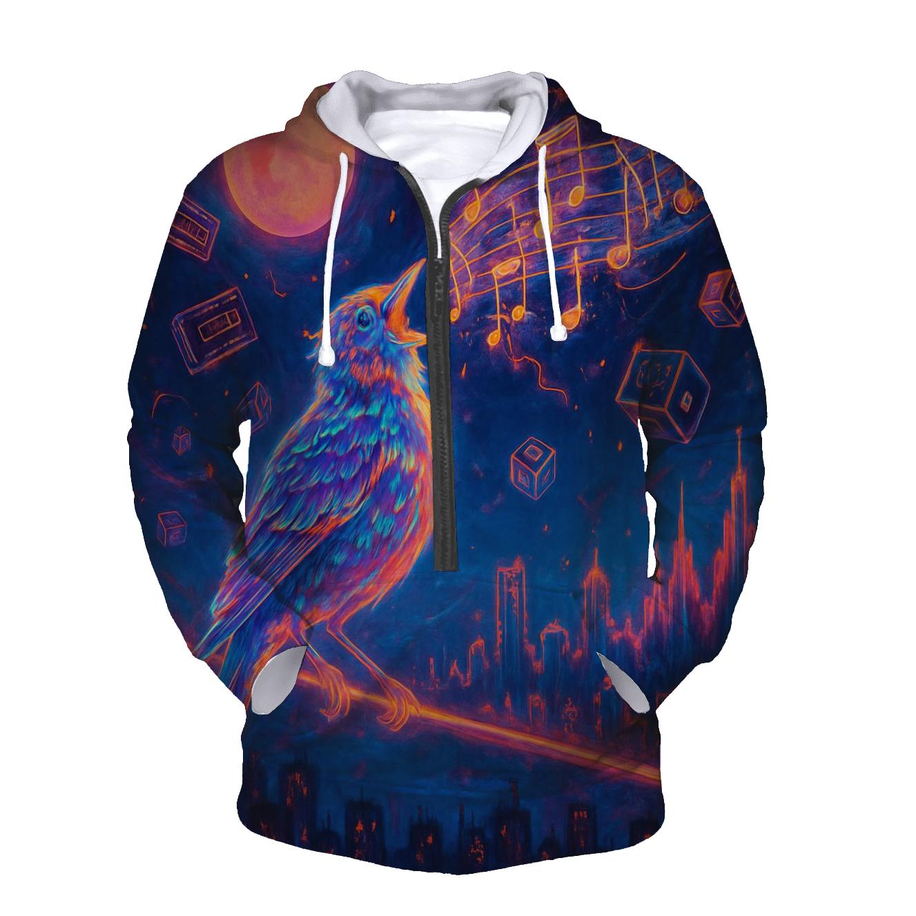 Random Whispering Skylark printed hoodies