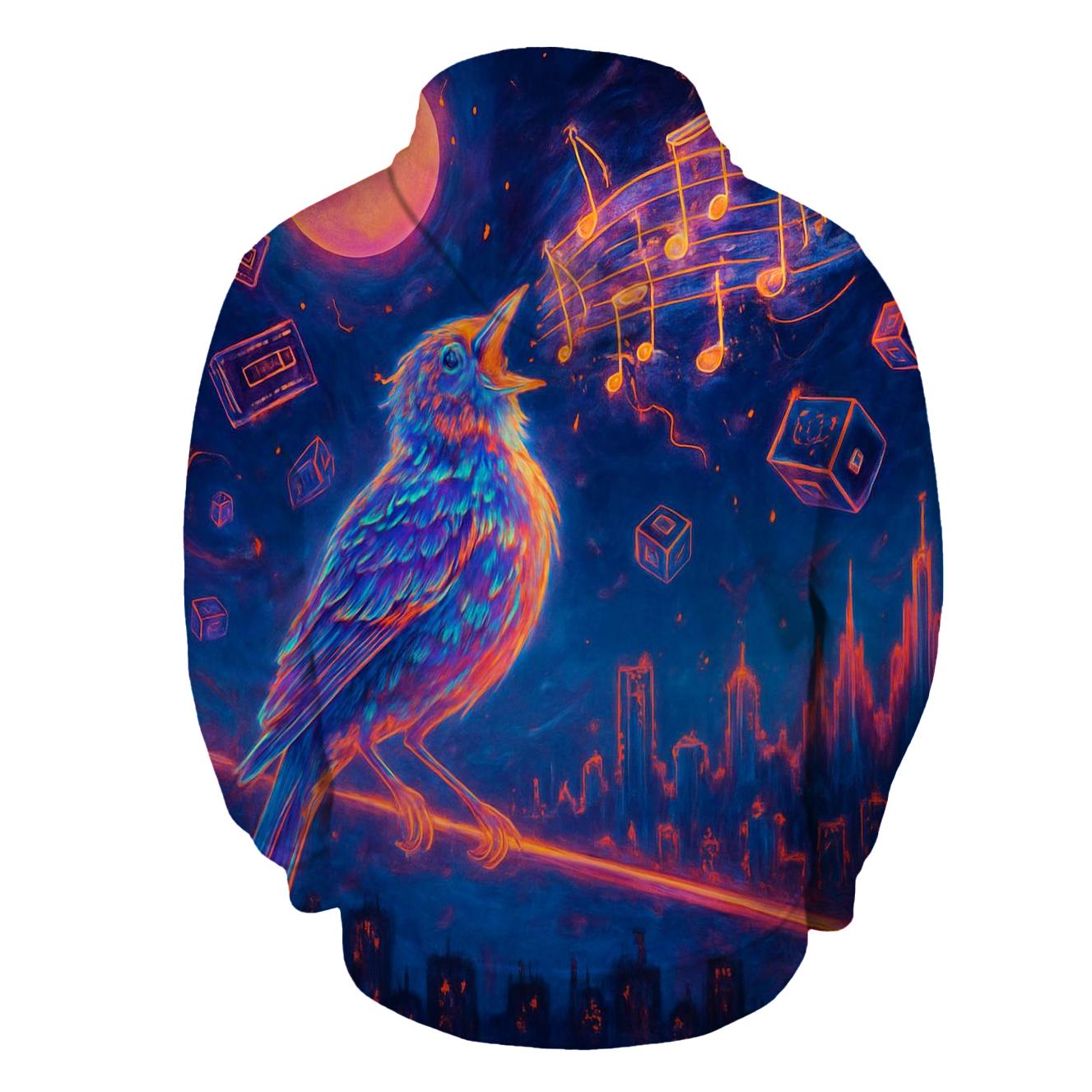 Random Whispering Skylark printed hoodies