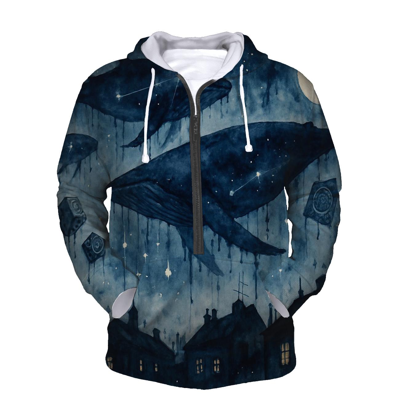 Random Ink Whale Parade hoodie styles