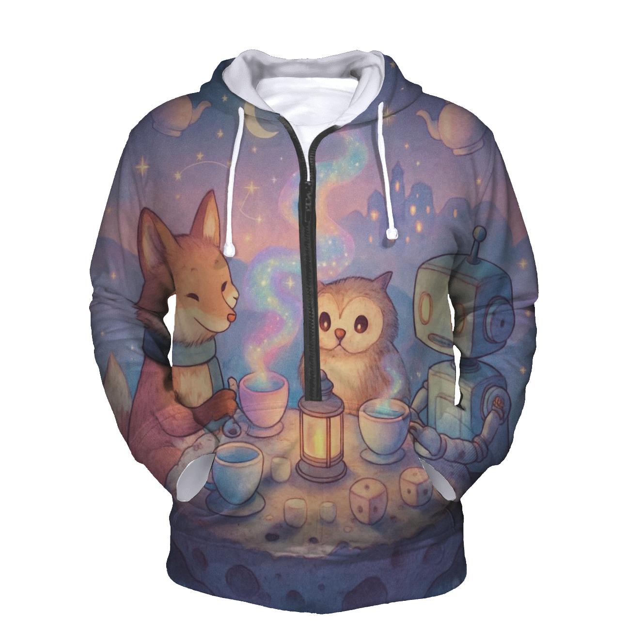 Random Cosmic Tea Party graphic hoodies