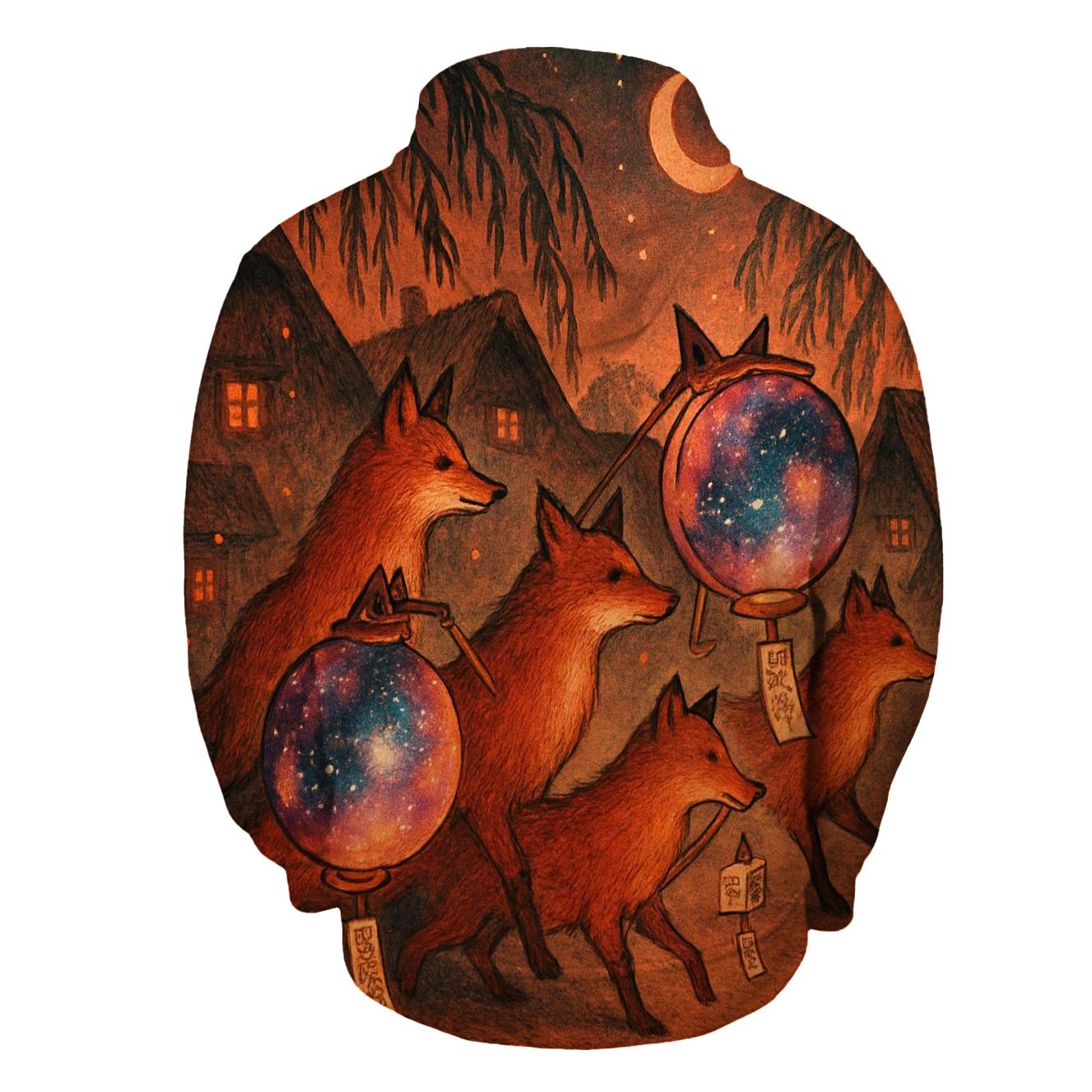 Random Lantern Fox Parade custom hoodies