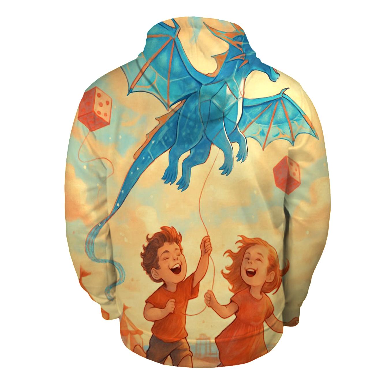 Random Sapphire Kite Dragon pullover hoodies