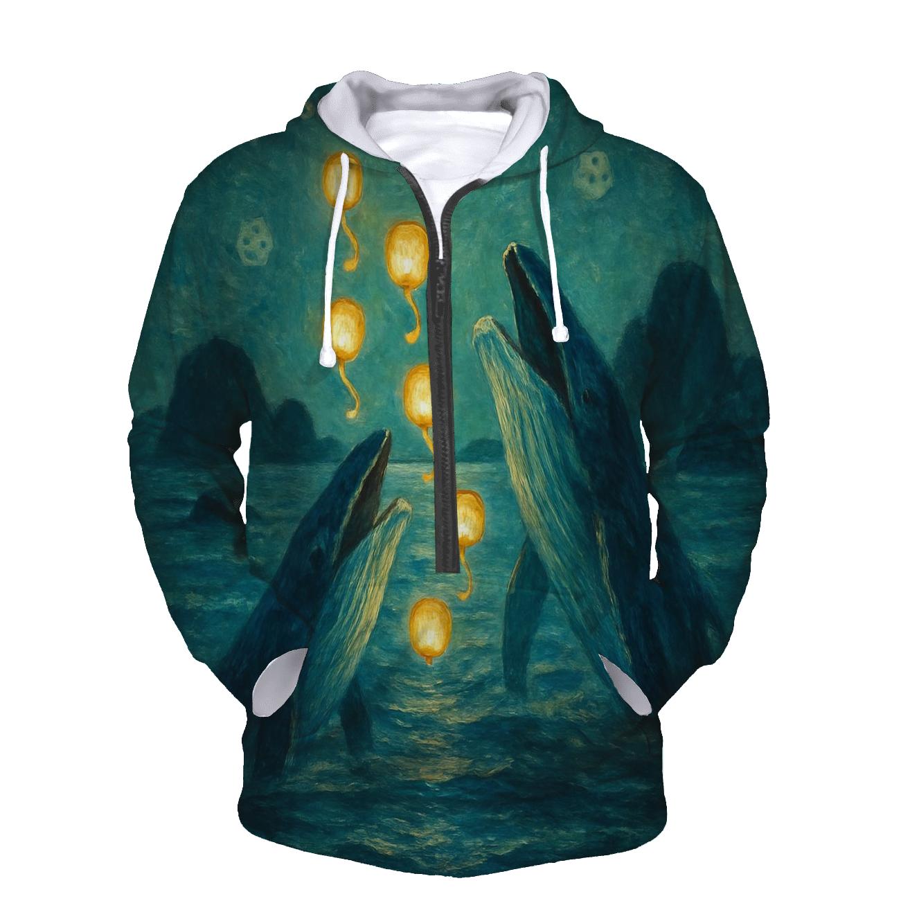 Random Lantern Whale Choir hoodies fashion