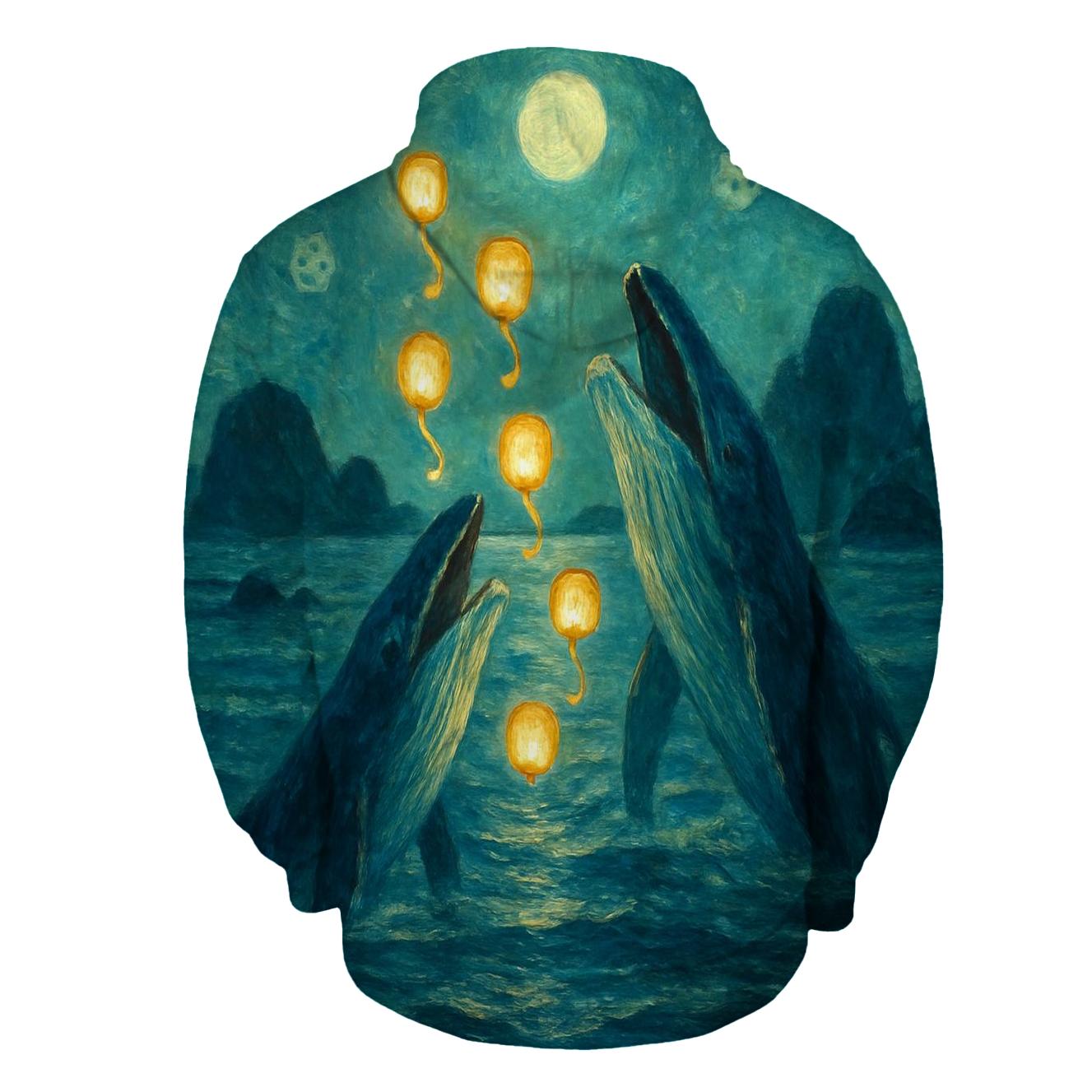 Random Lantern Whale Choir hoodies fashion