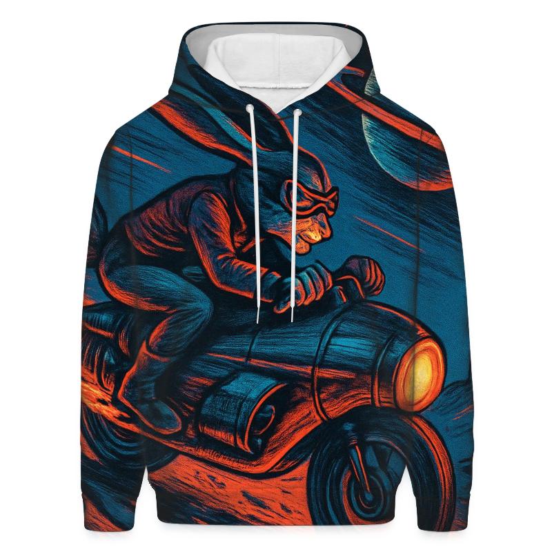 Random Lunar Street Racer printed hoodies