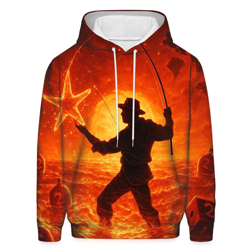 Random Solar Fisherman embroidered hoodies