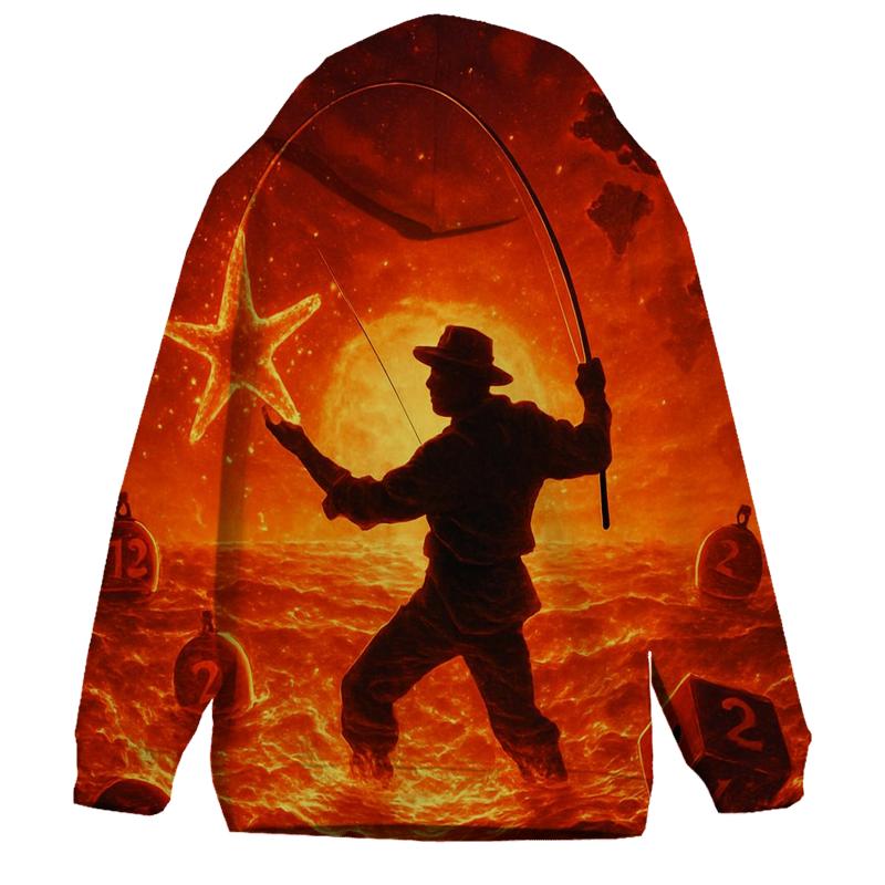 Random Solar Fisherman embroidered hoodies