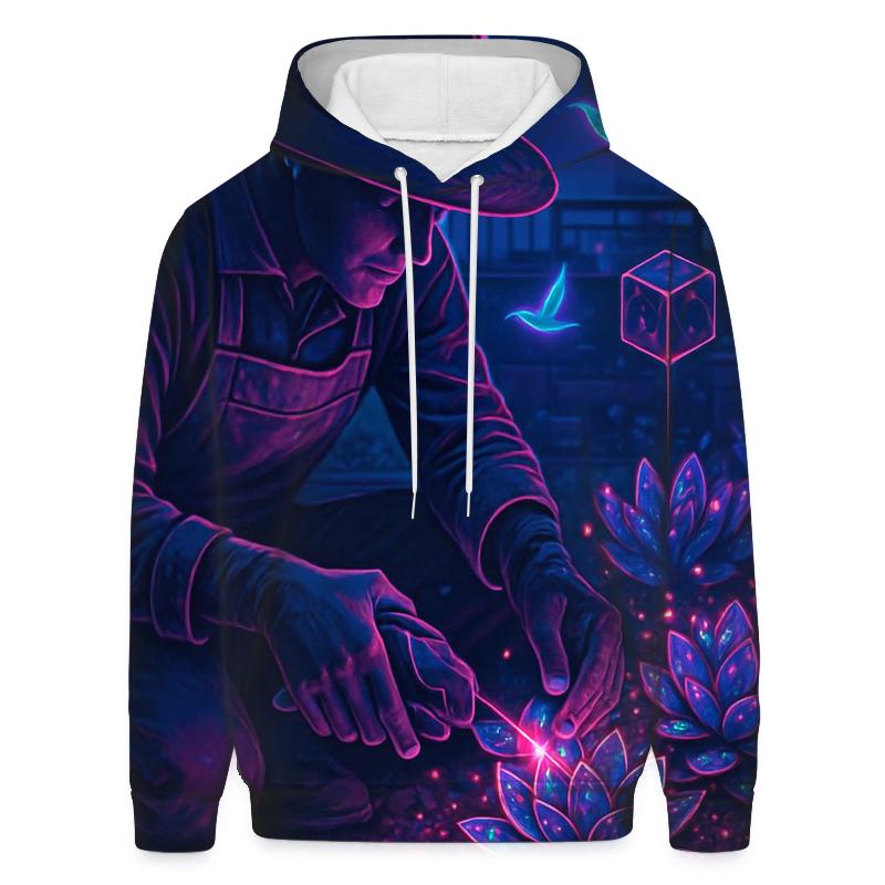 Random Neon Gardener zip-up hoodies
