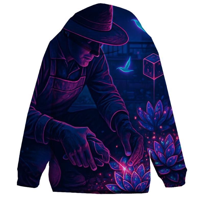 Random Neon Gardener zip-up hoodies
