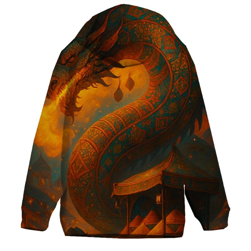 Random Saffron Dragon designer hoodies