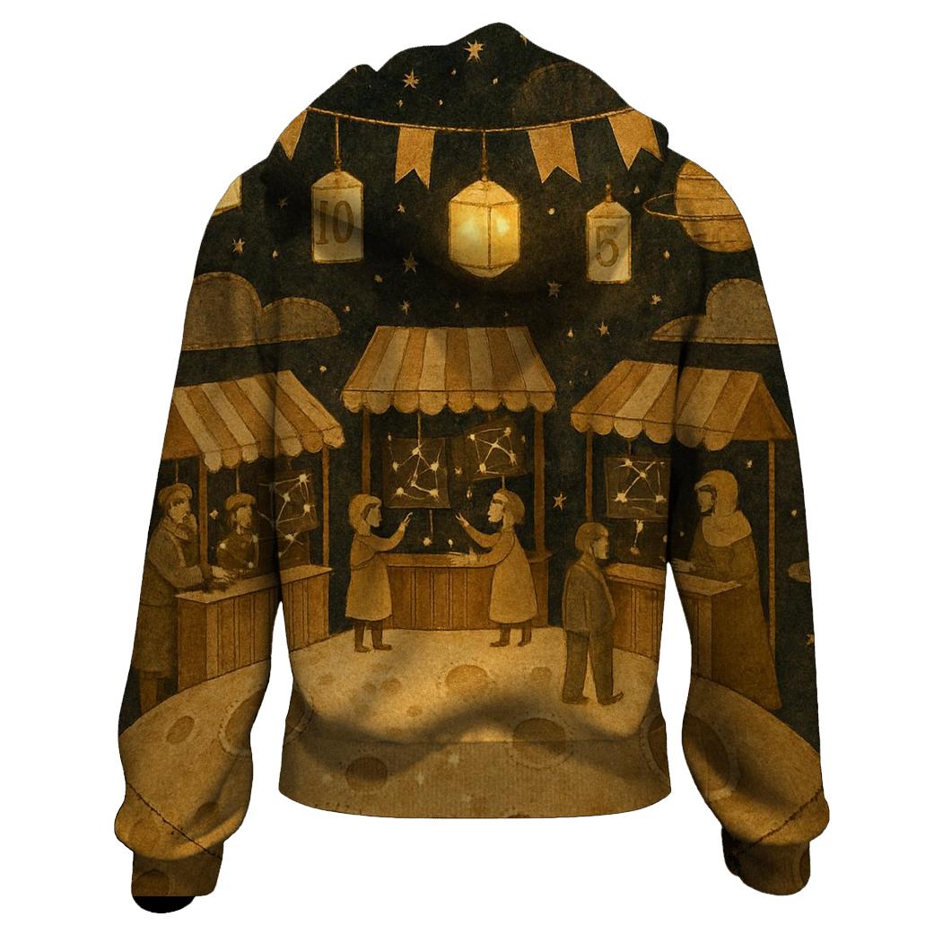 Random Paper Moon Bazaar zip-up hoodies