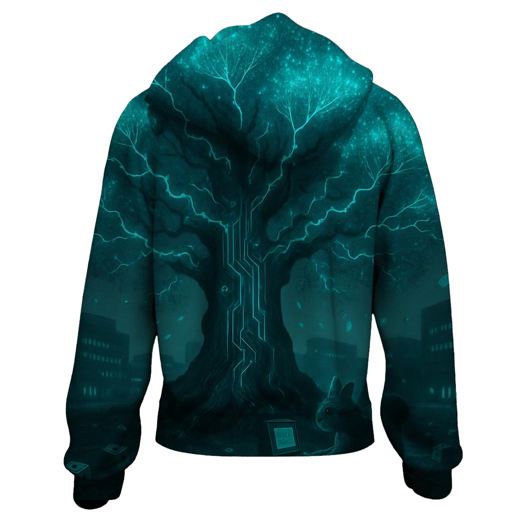 Random Circuit Tree zip-up hoodies