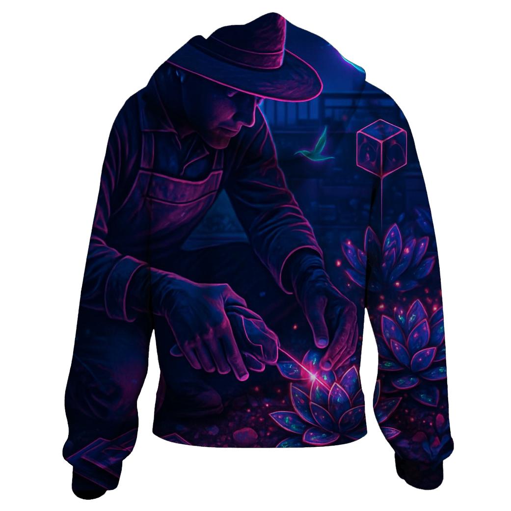 Random Neon Gardener lightweight hoodies