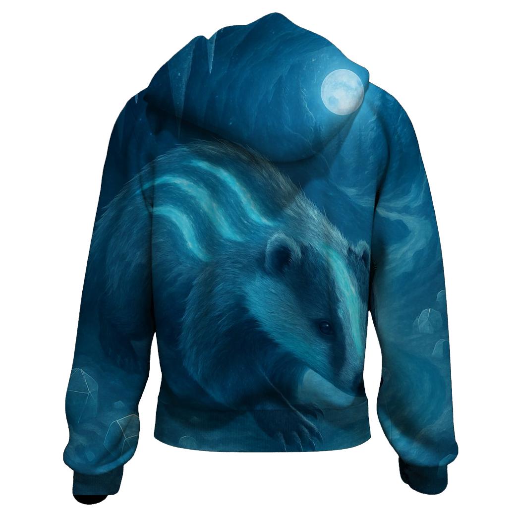 Random Glowing Badger hoodies fashion