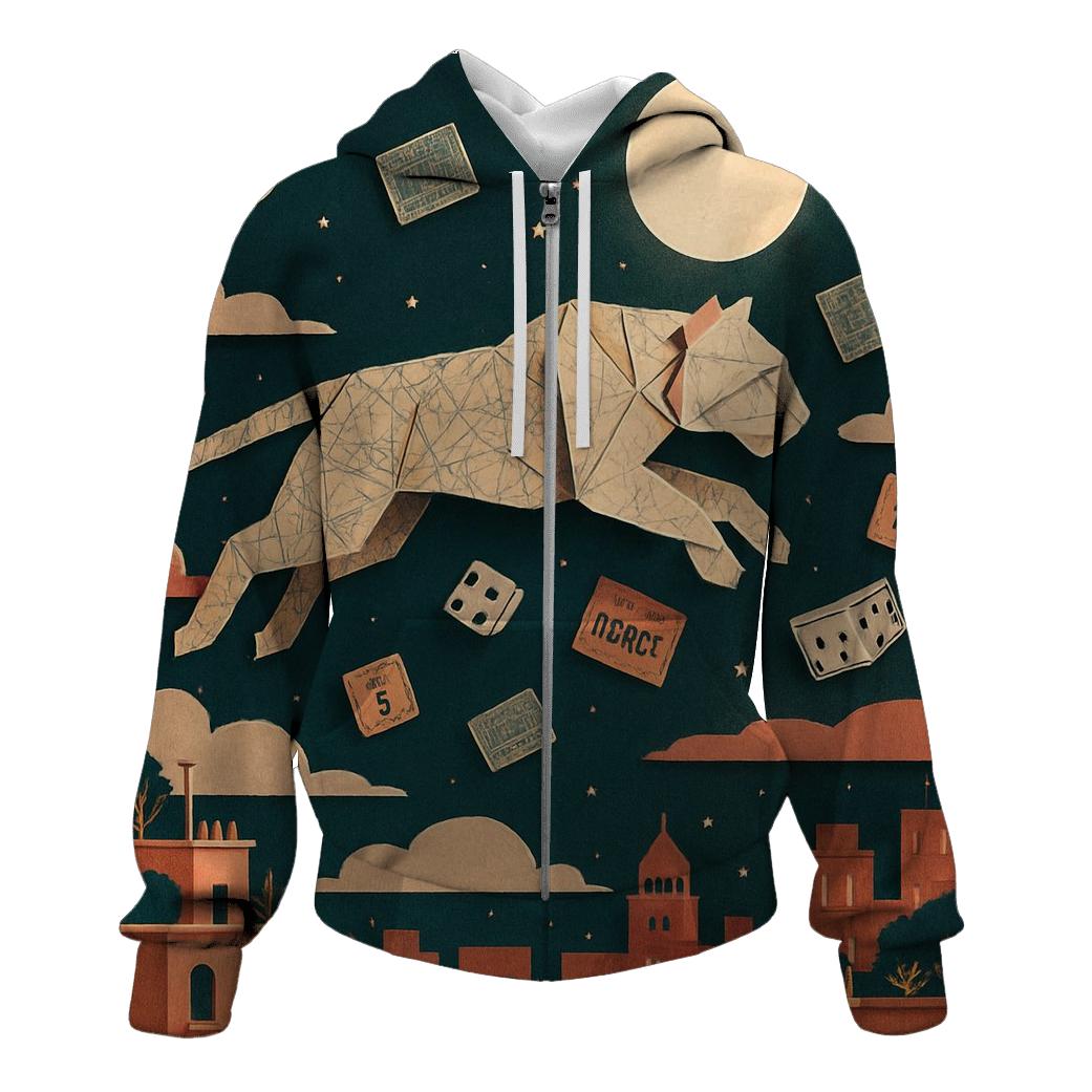 Random Paper Tiger Sky custom hoodies