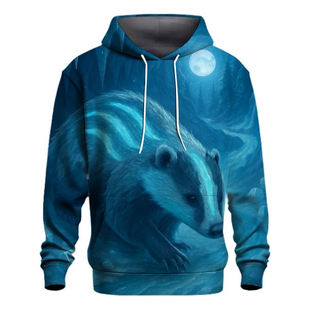 Random Glowing Badger graphic hoodies