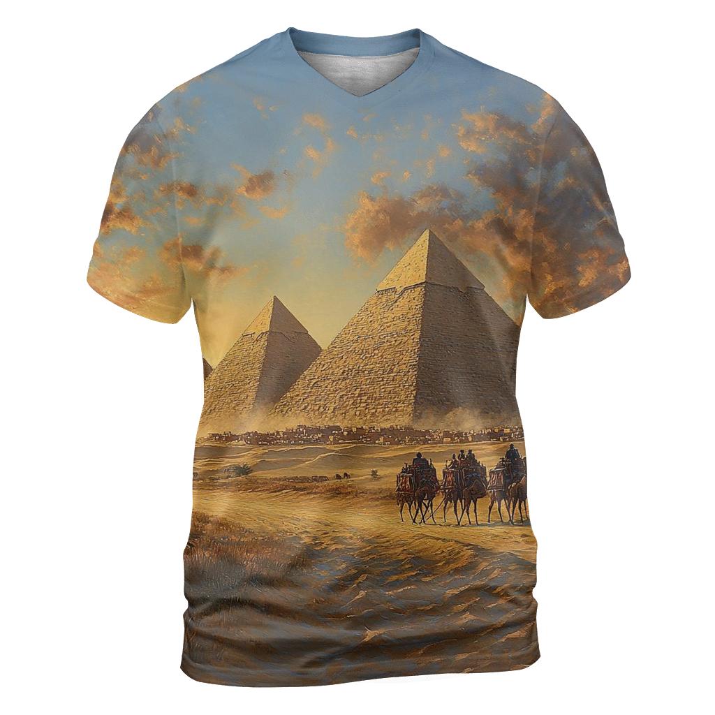 Pyramids Of Giza creative print fashion shirts
