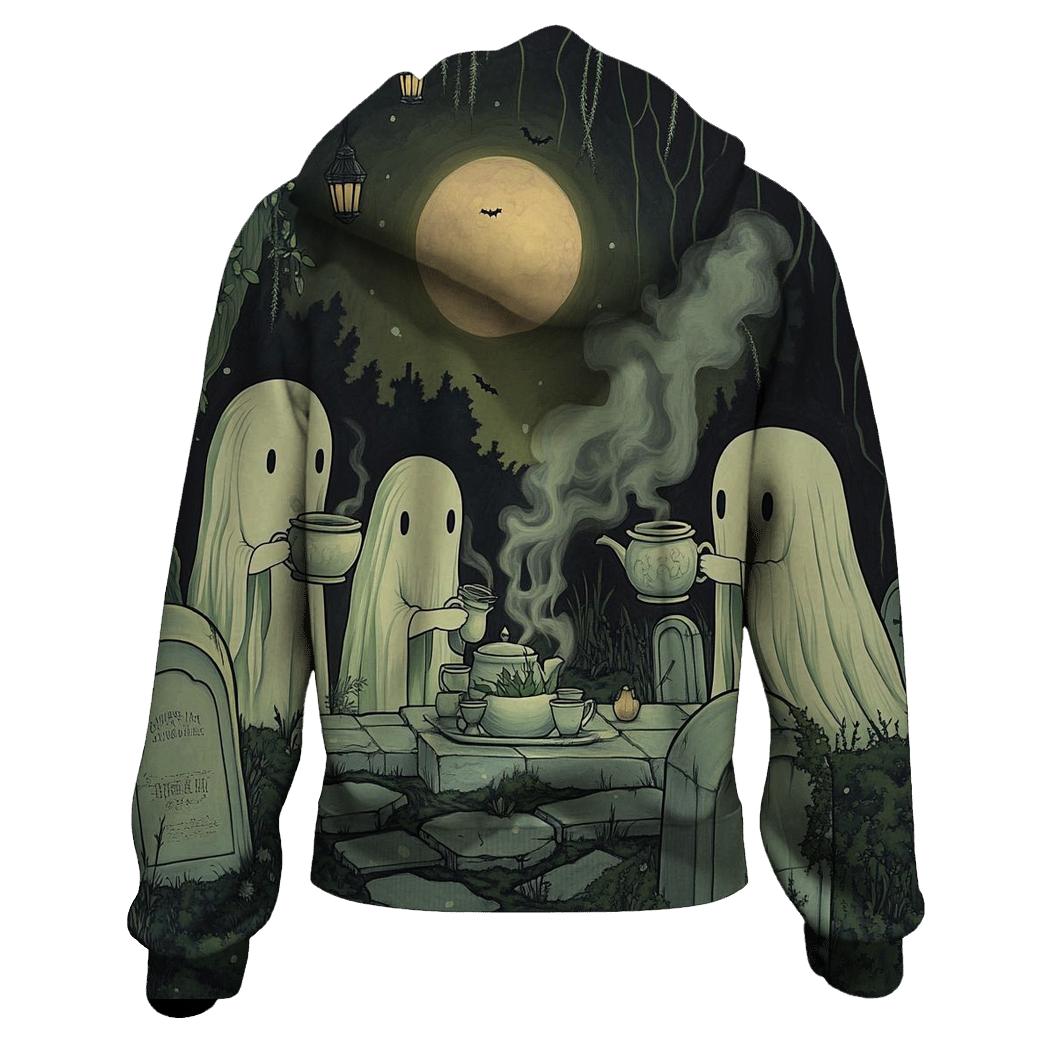 Graveyard Tea For Midnight Botanists zip-up hoodies