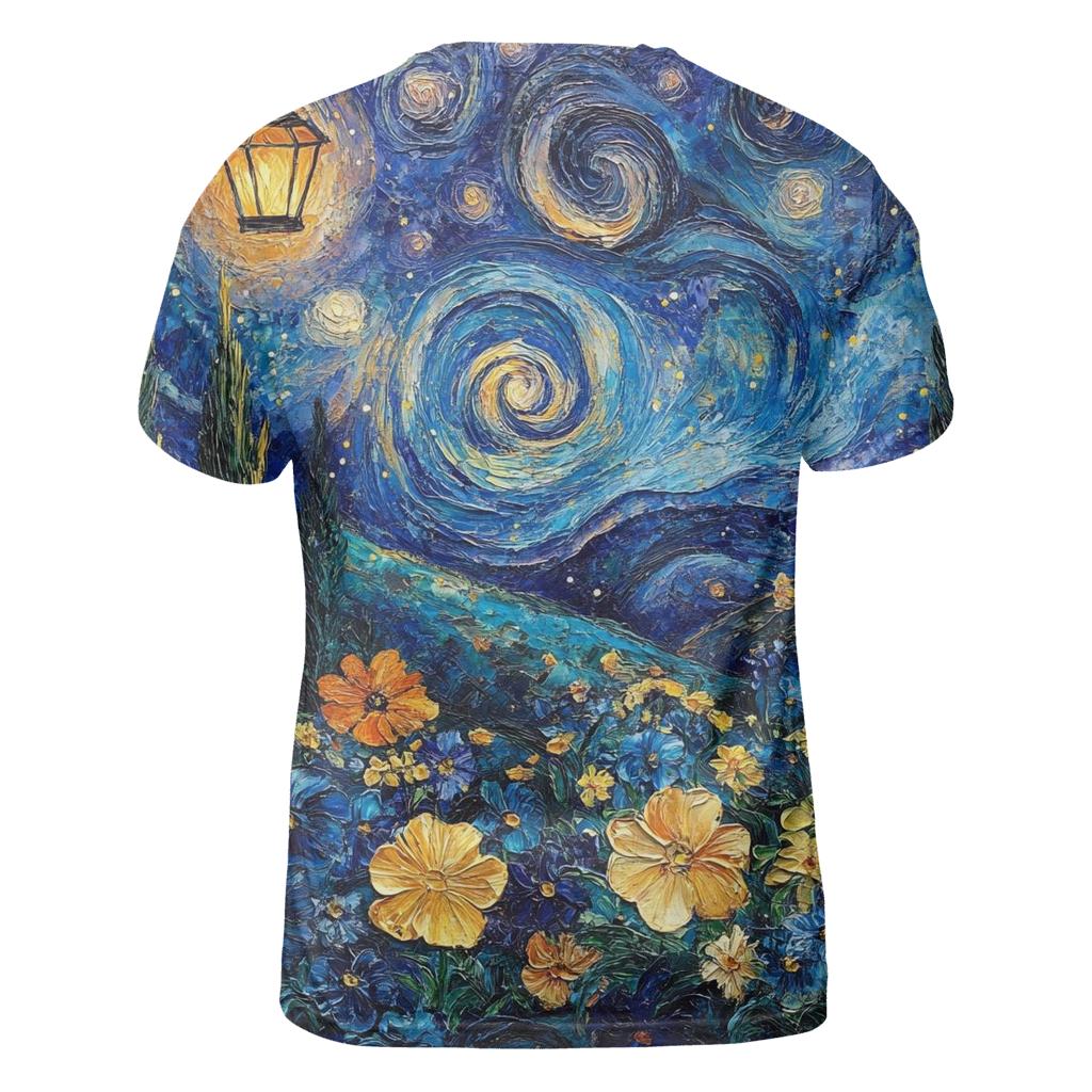 Van Gogh Inspired Nebula Garden personalized full print shirts