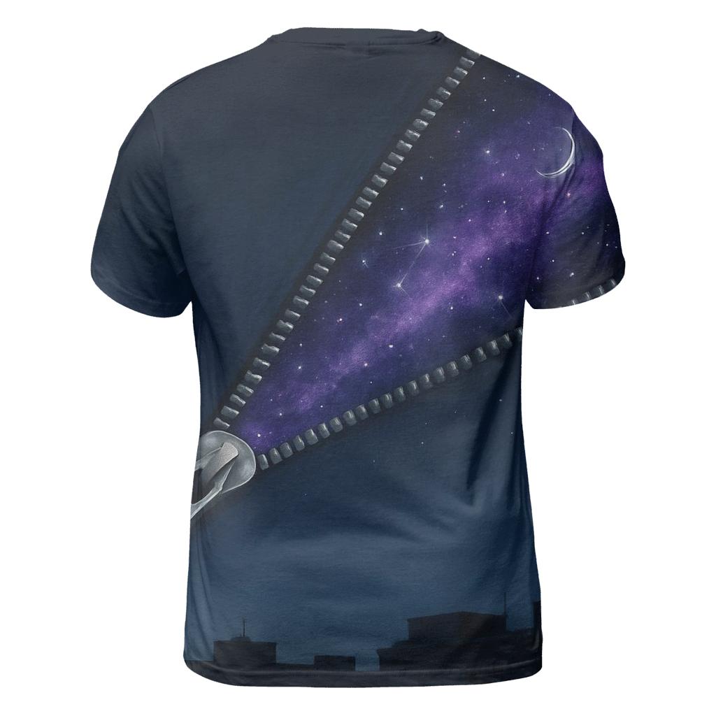 Zip The Cosmos Unveiled custom all-over print shirts