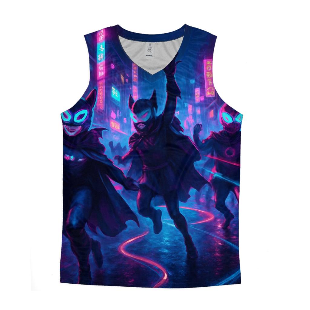 Cosplay Neon Masquerade designer workout tanks