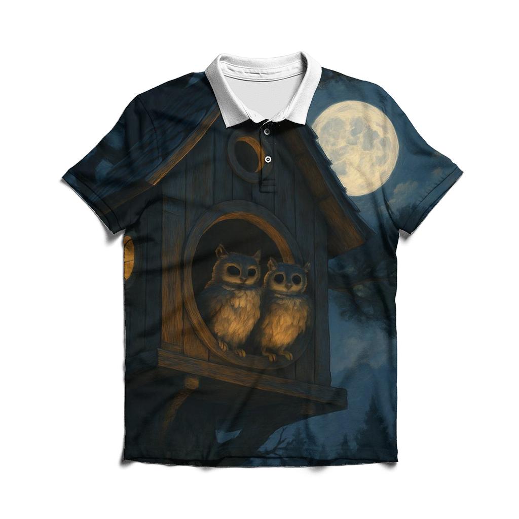 Owl House Moonlit Refuge casual sports polo shirts