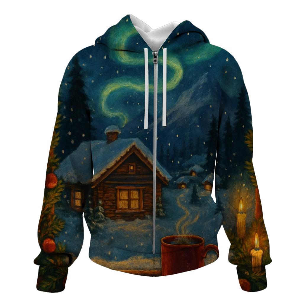 Christmas Hearth Stardust zip-up hoodies