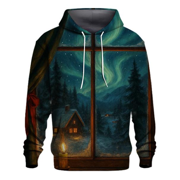 Christmas Aurora Hearth premium hoodies