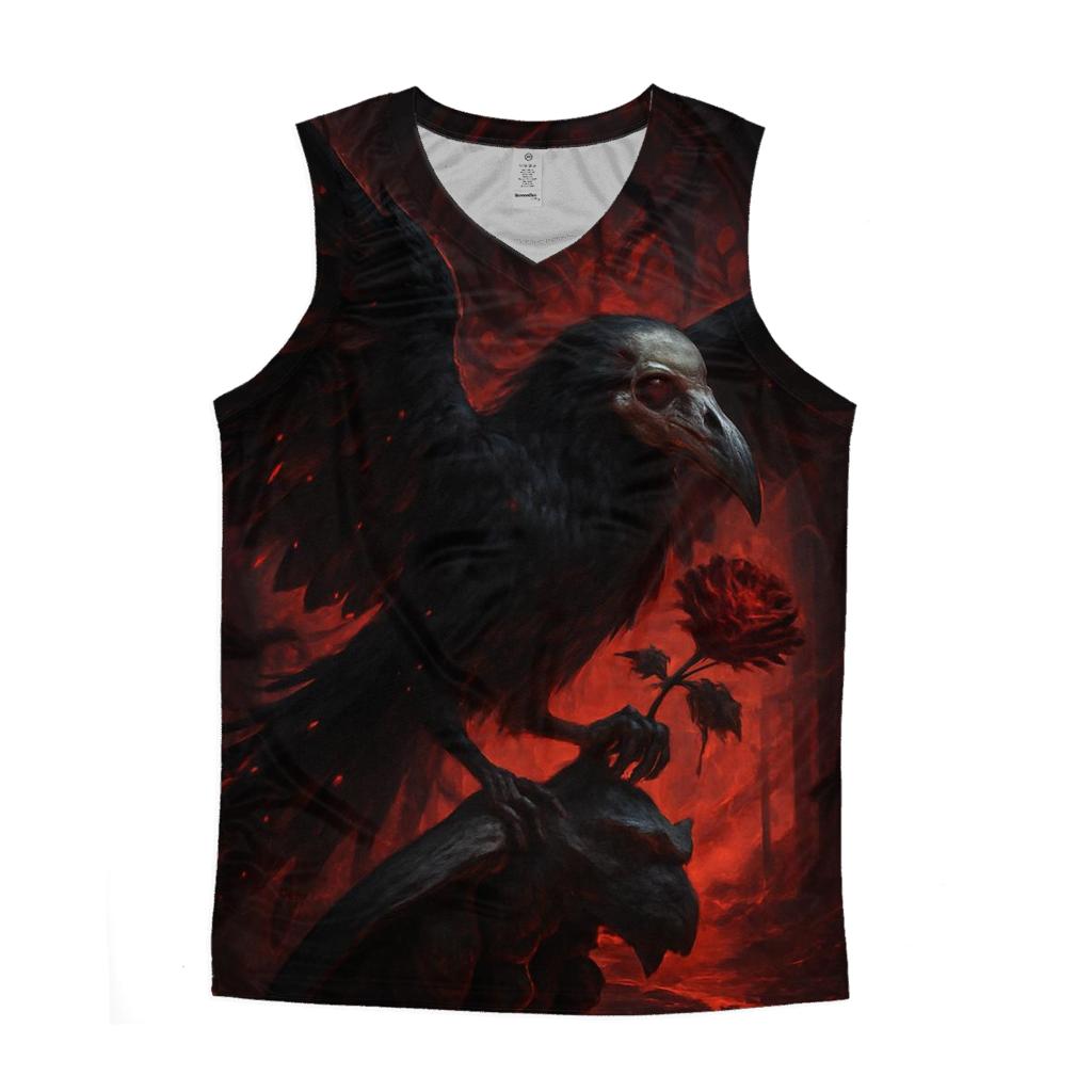 Infernal Raven Of The Cathedral Ruins sports performance tank tops