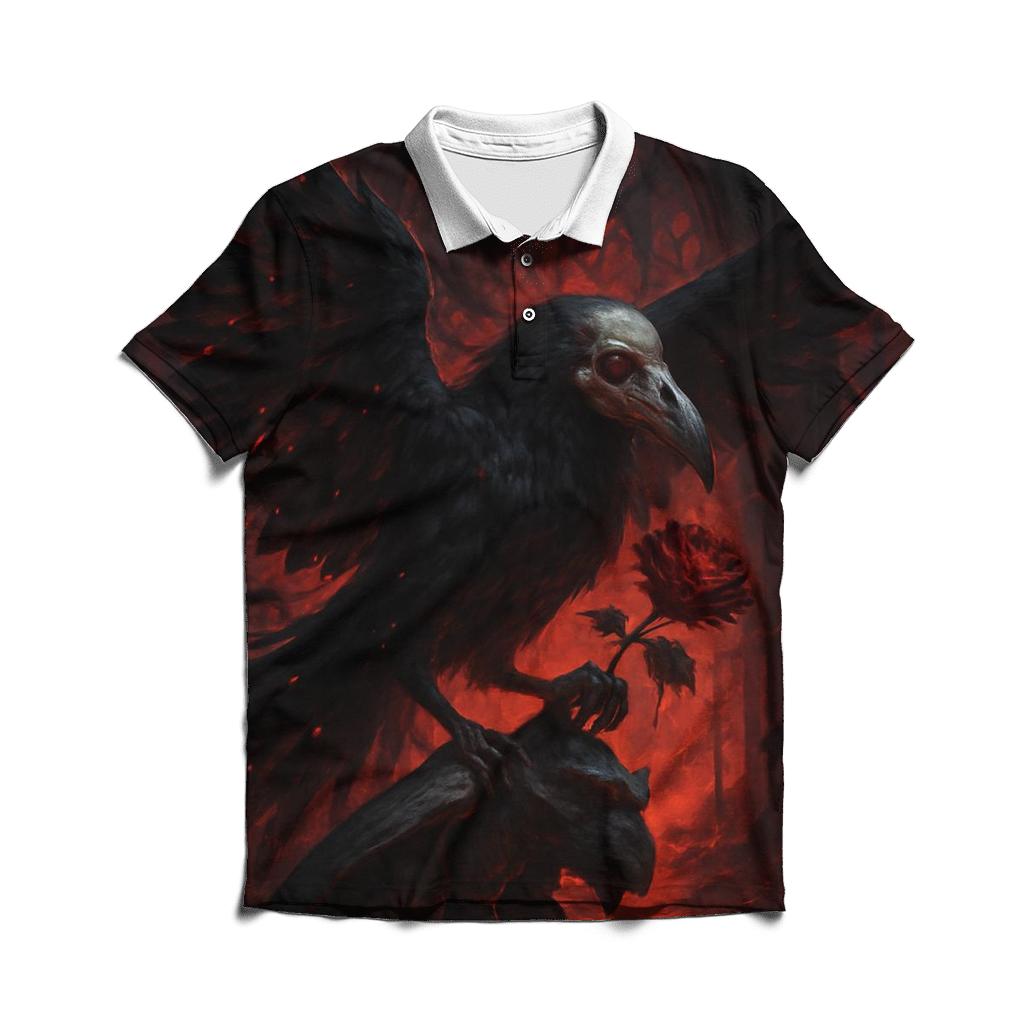 Infernal Raven Of The Cathedral Ruins custom polo shirts