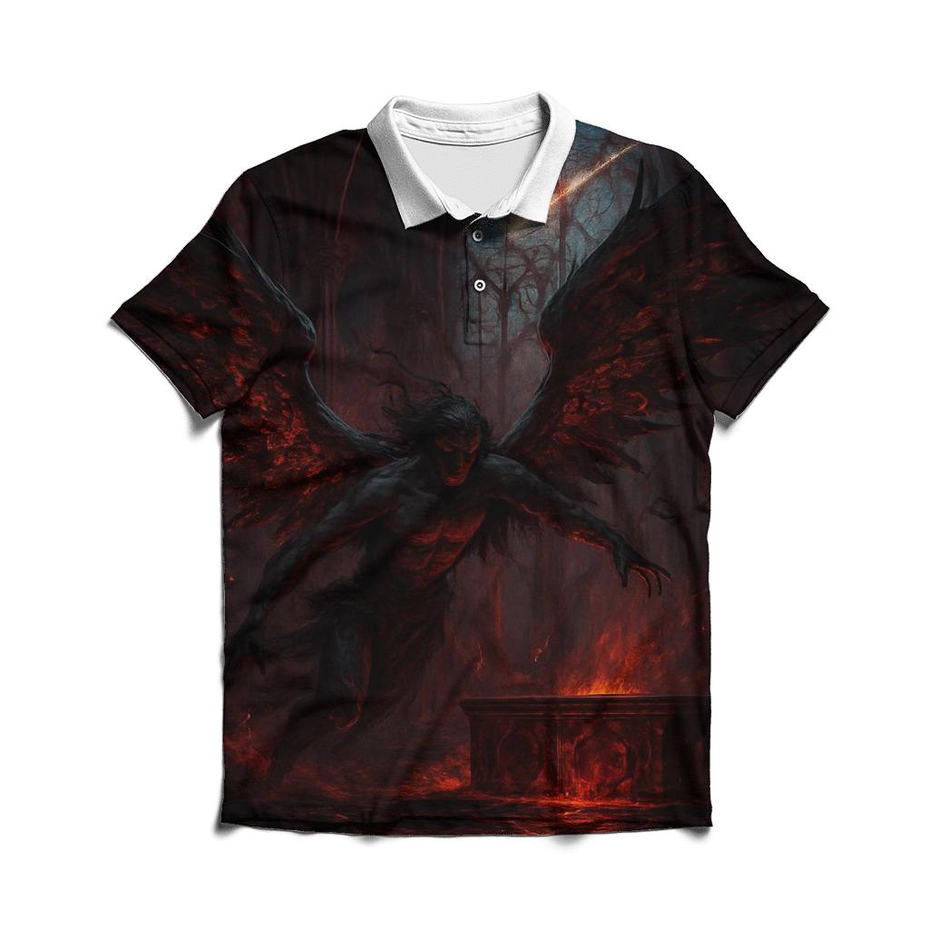Fallen Angel Of The Iron Basilica personalized polo shirts
