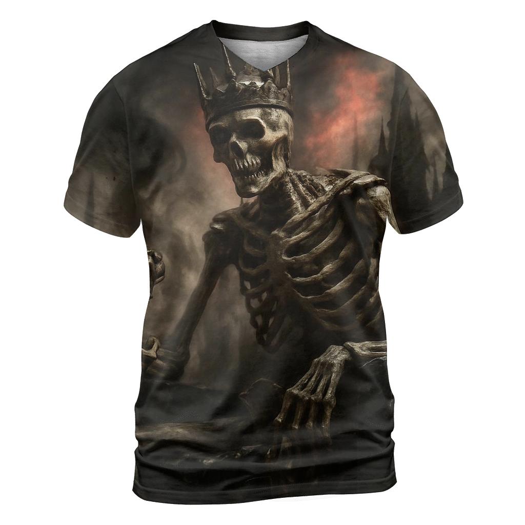 Ashen Throne Of The Bone King designer pattern shirts