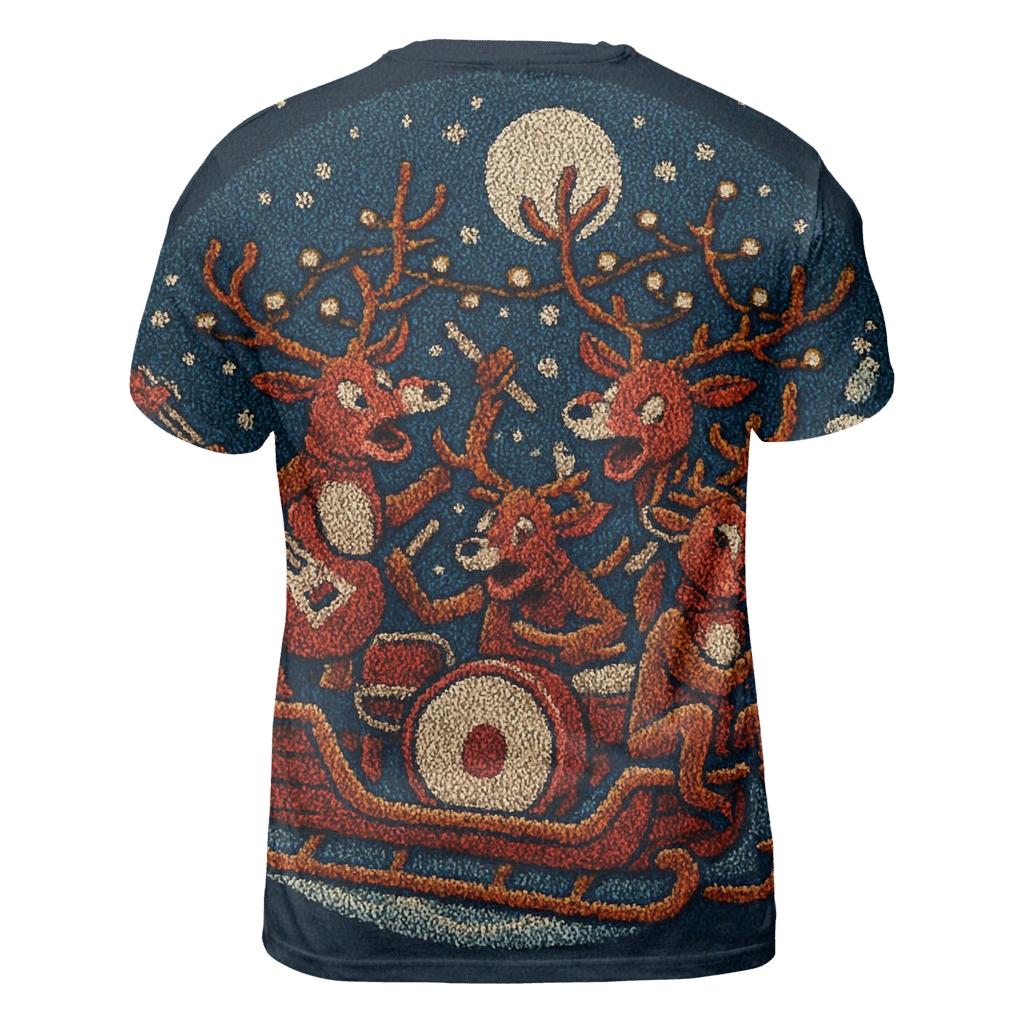 Midnight Sleigh Pajama Riot custom all-over print shirts