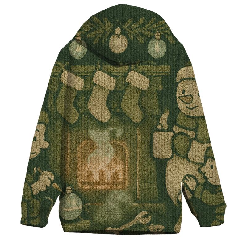 Retro Fireplace Elves Union graphic hoodies