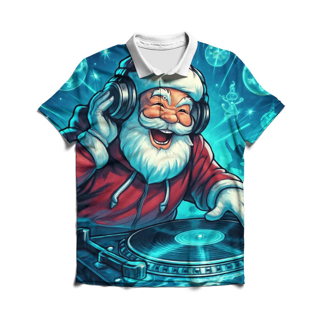 Arctic DJ Santa Rave personalized polo shirts