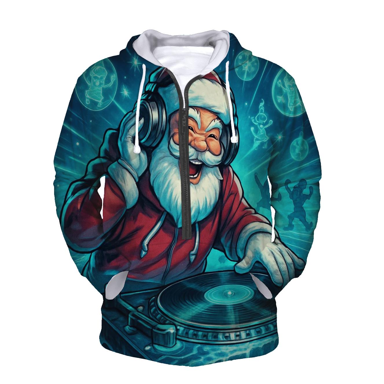 Arctic DJ Santa Rave pullover hoodies