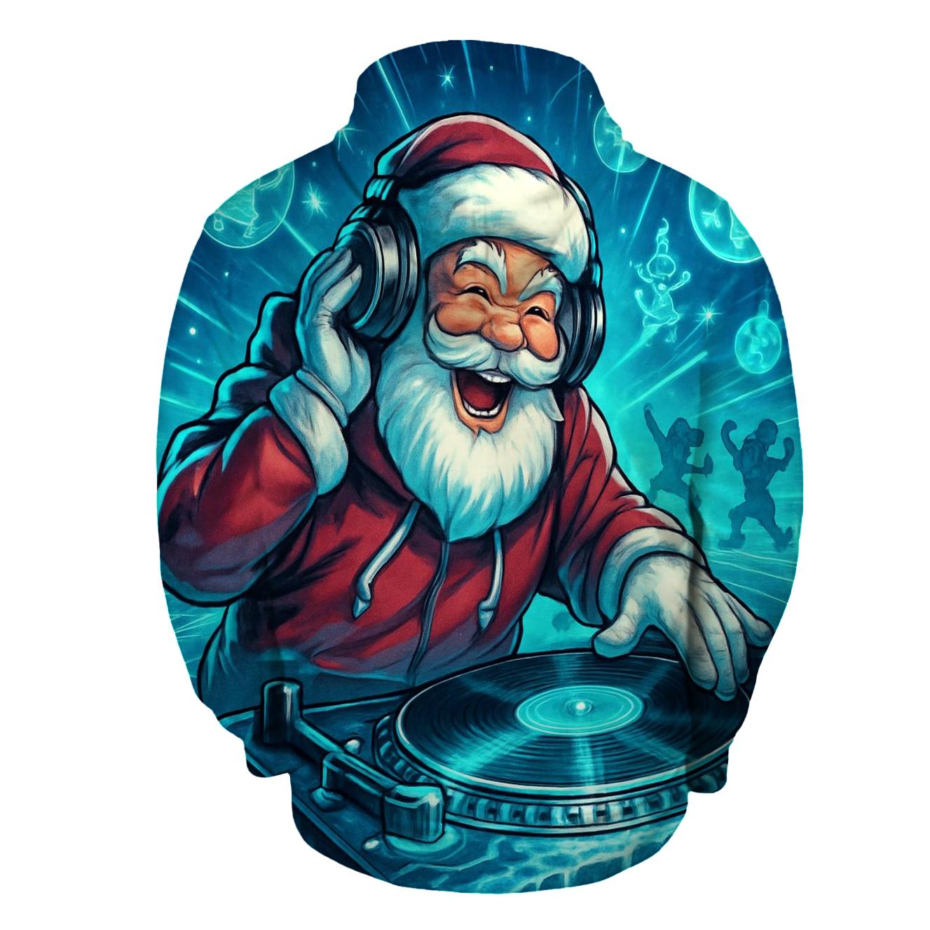 Arctic DJ Santa Rave pullover hoodies