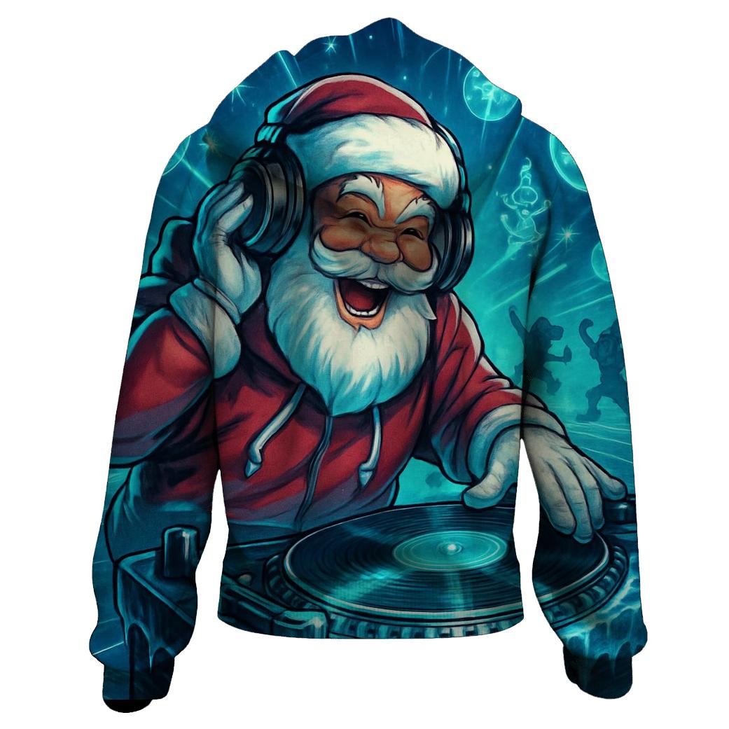 Arctic DJ Santa Rave heavyweight hoodies