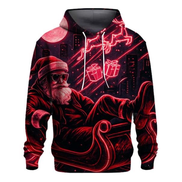 Neon Sleigh Street Santa zip-up hoodies