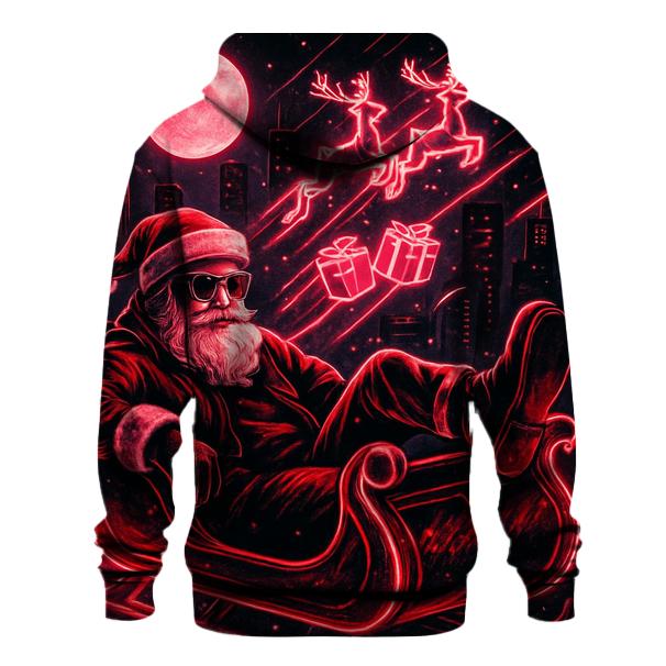 Neon Sleigh Street Santa zip-up hoodies
