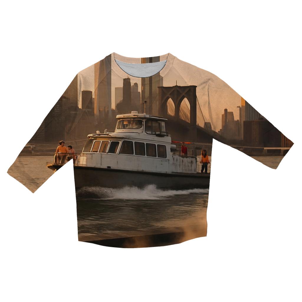 Dawn Over A Working Manhattan custom 3/4 sleeve shirts