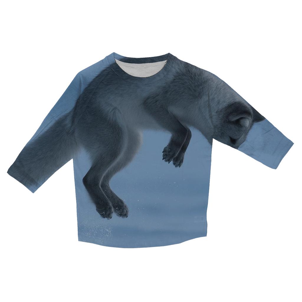 Tundra Pounce Arctic Fox personalized 3/4 sleeve tees
