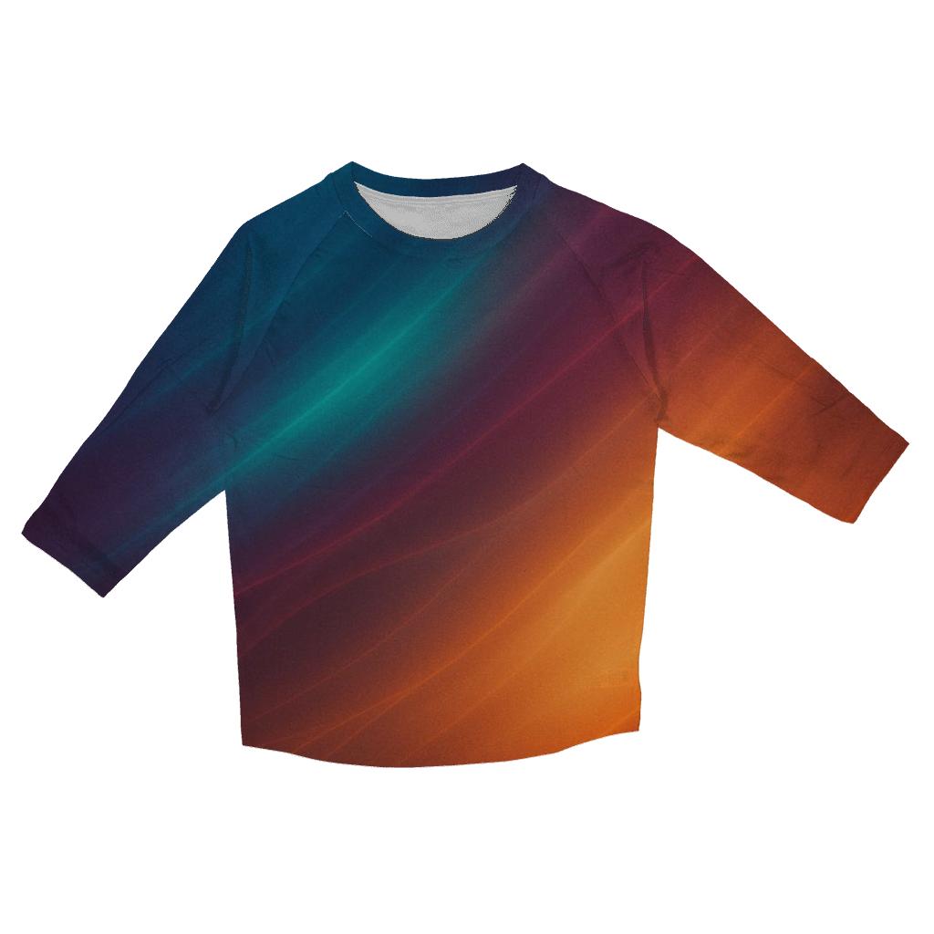 Molten Aurora Veil printed three quarter sleeve shirts