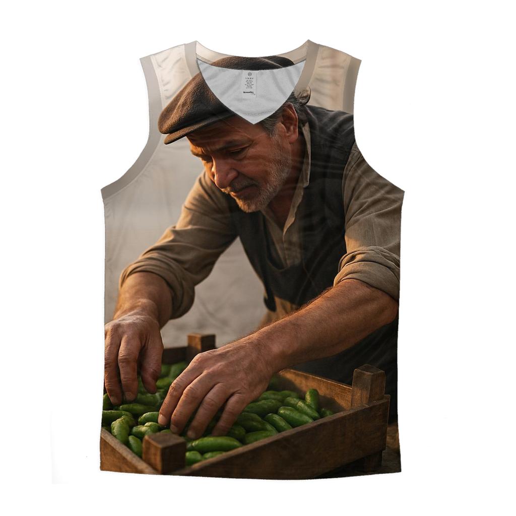 Village Cornichon Picker personalized athletic tanks