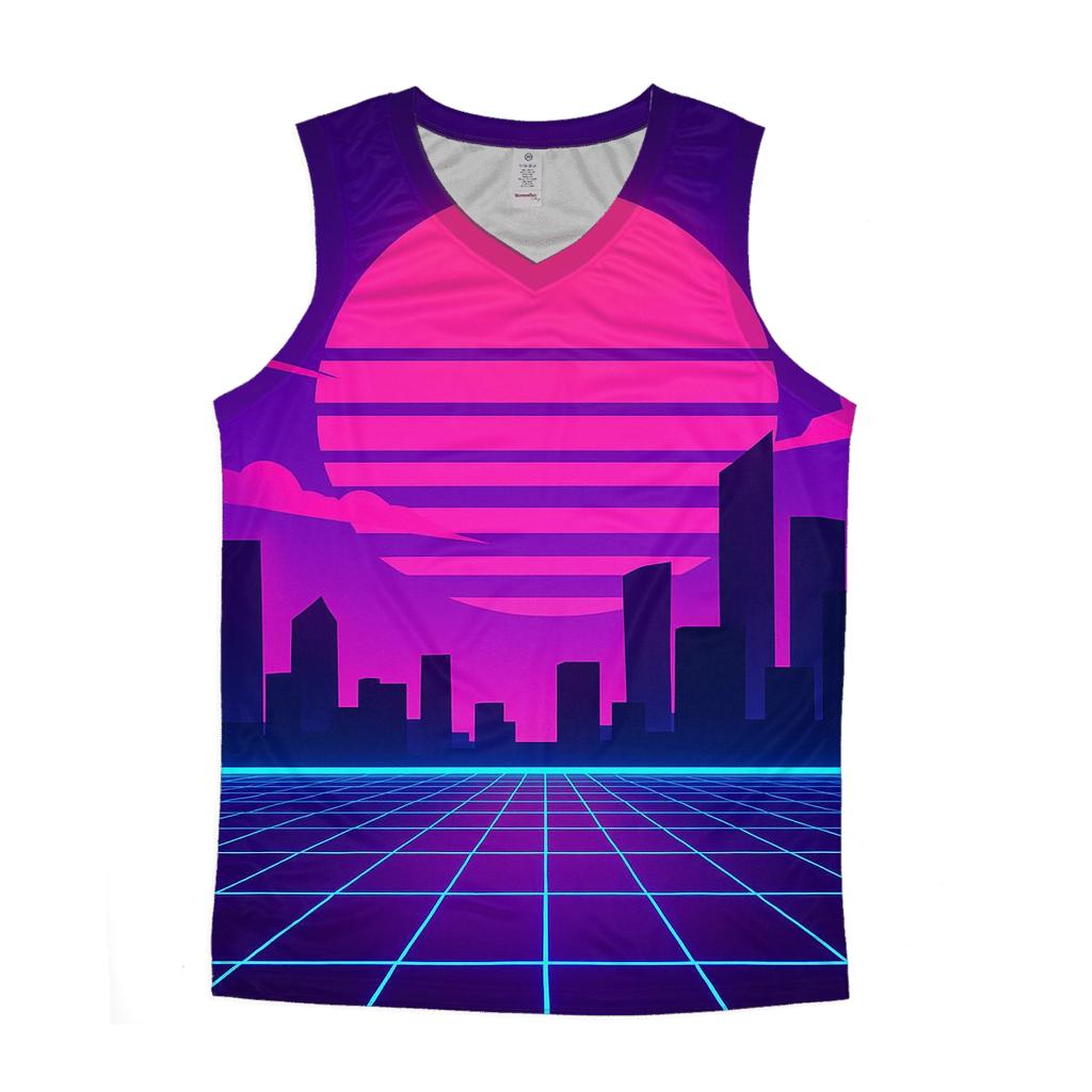 Neon Skyline Mirage trendy fitted tank tops