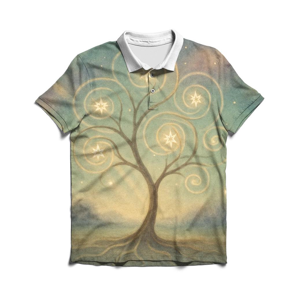 Celestial Tree Of Calm custom polo shirts