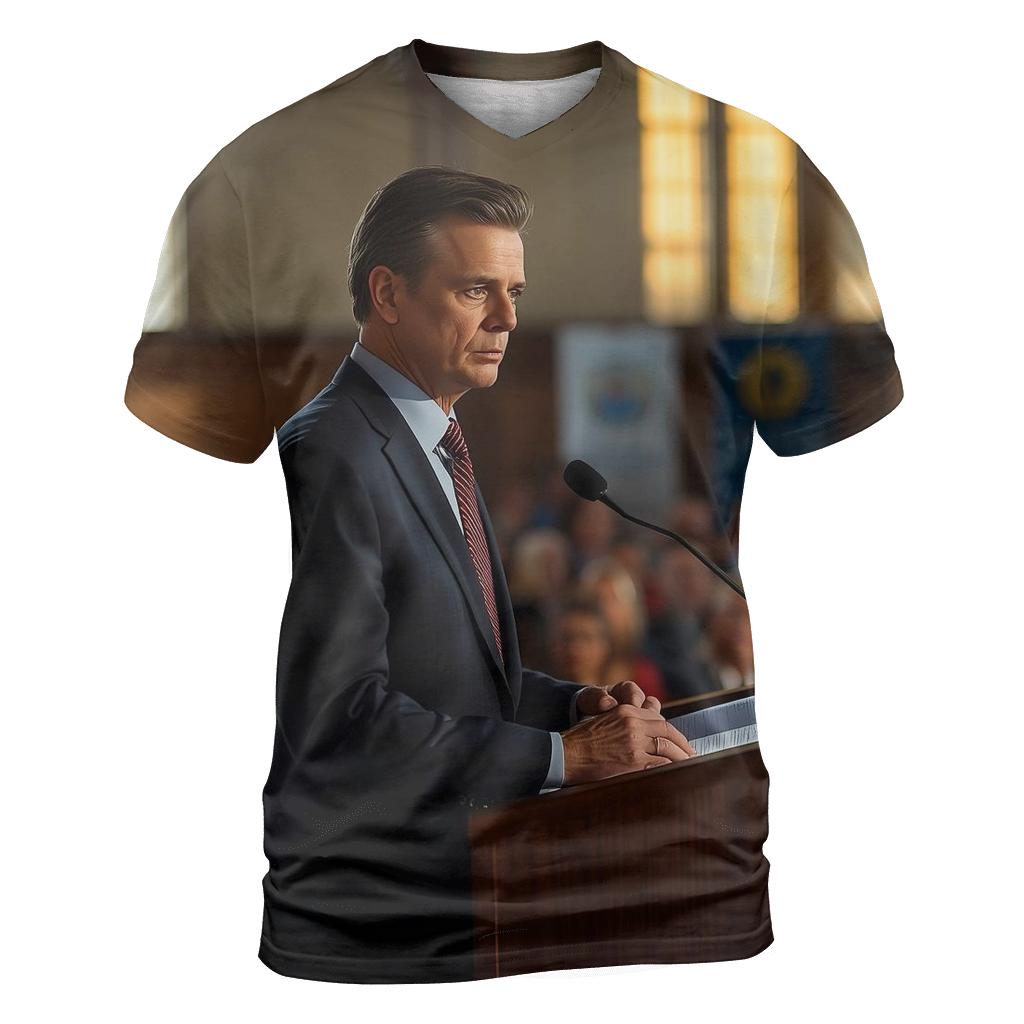 Town Hall Reflection creative print fashion shirts