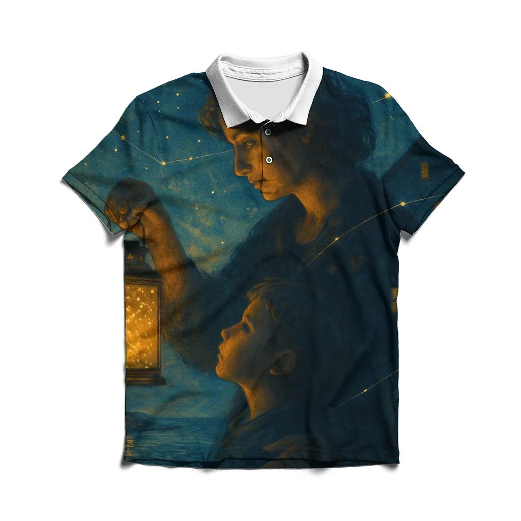 The Everlasting Lantern A Mothers Guiding Flame branded logo polo shirts