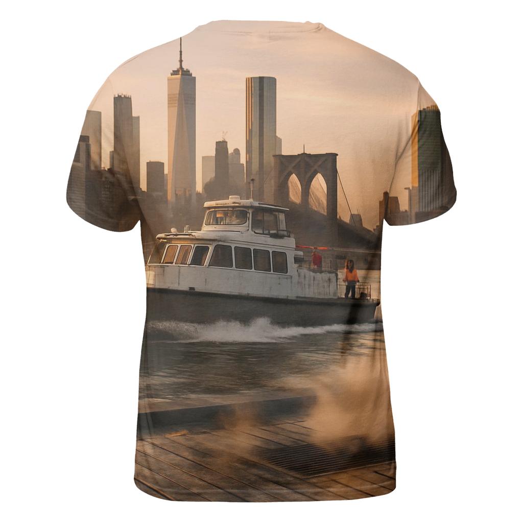 Dawn Over A Working Manhattan vibrant all-over design tees